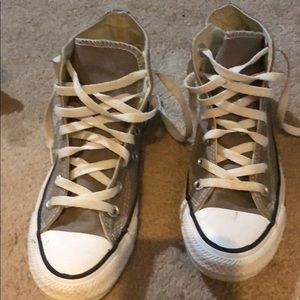 Woman’s size 5 grey high top converse